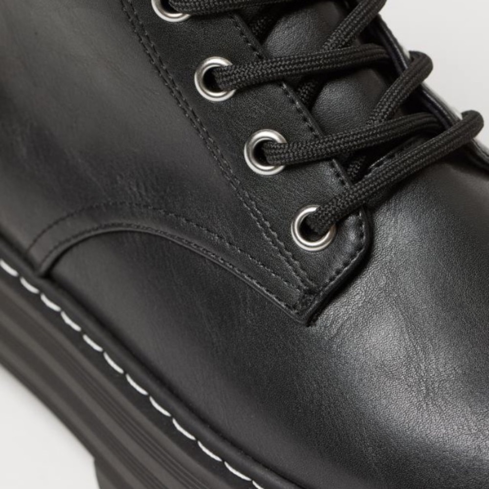 H&M black platform boots